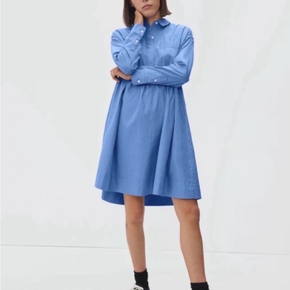 Everlane Dresses & Skirts - Everlane The Field Dress Oversized Shirt Dress Blue